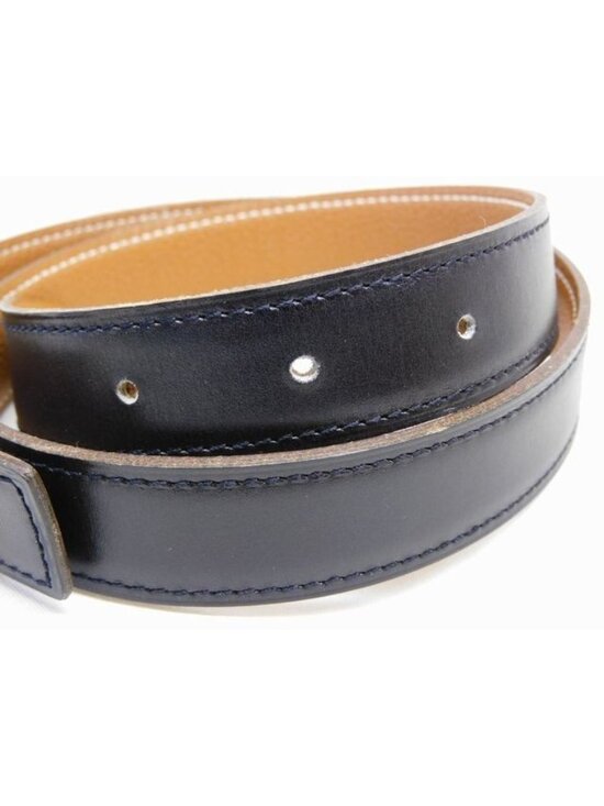 Hermes Mini Constance Belt Buckle 72 cm Reversible Black Brown Gold